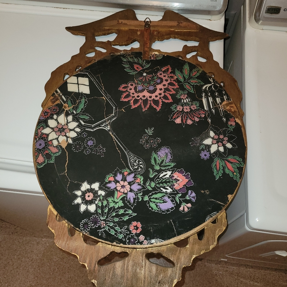 Vintage Wooden Framed Convex Mirror / On Hold - Picture 6 of 10